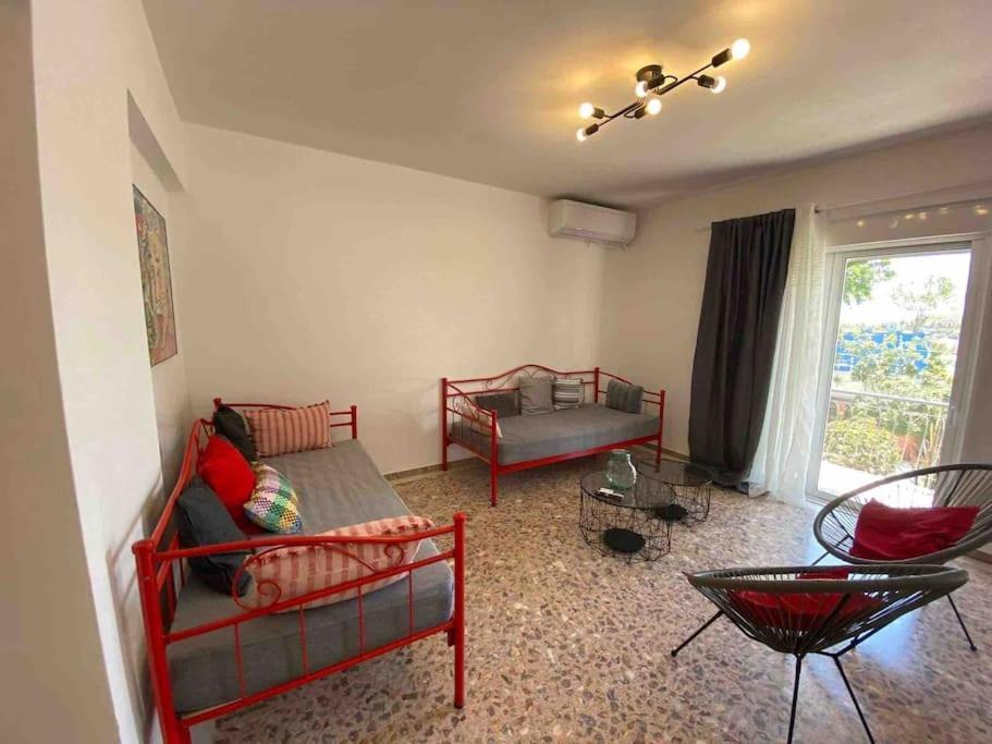 New! Flower Patio House 2 Bdr - Bbq - Wash Machine Lávrion Dış mekan fotoğraf